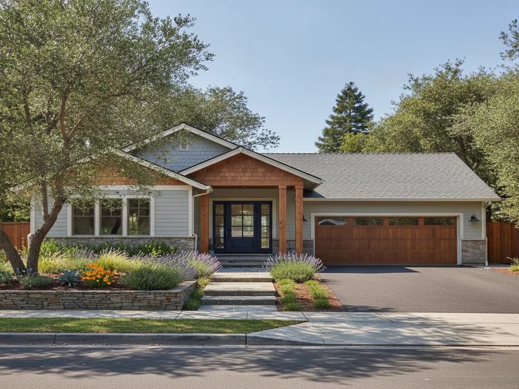 A ranch home with refreshed siding and curb appeal in Fair Oaks, California
