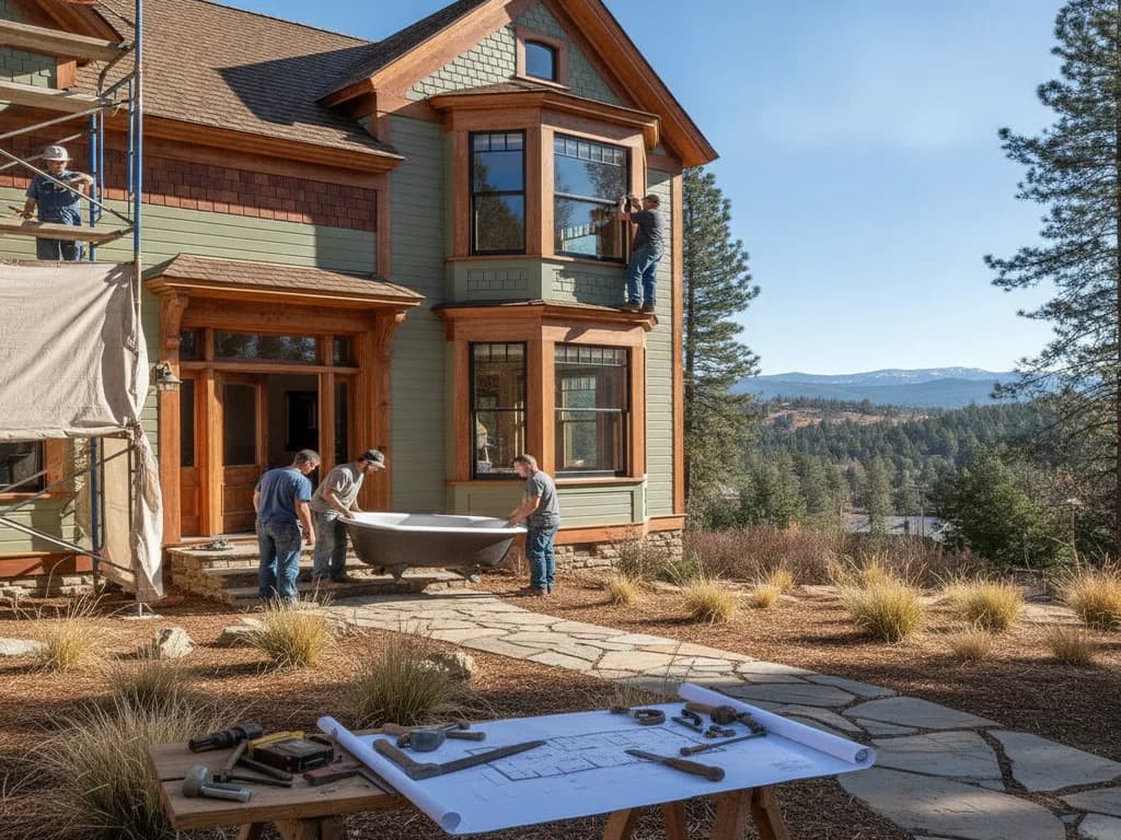A restored Victorian home in Nevada City, California