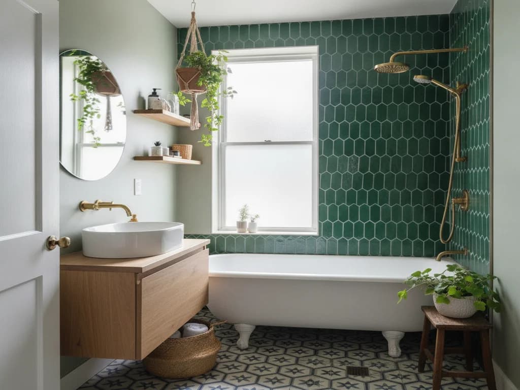 A well-designed small bathroom in a Midtown Sacramento home