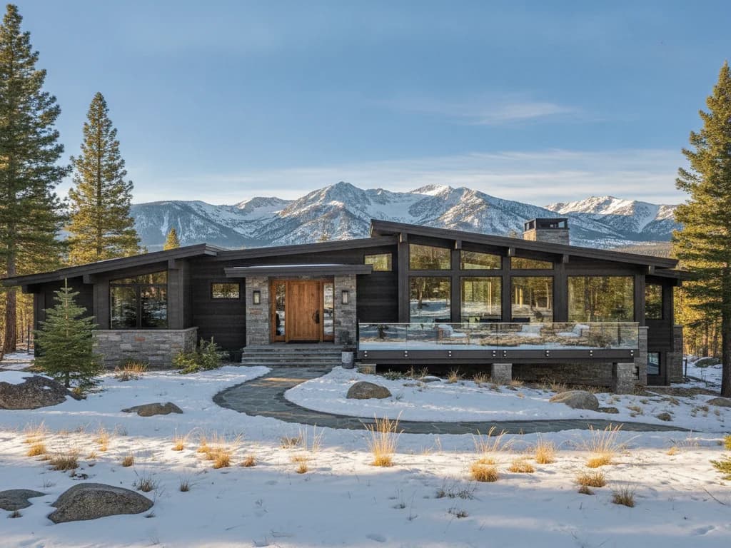 A remodeled mountain home in the Tahoe-Truckee area built for heavy snow and alpine weather