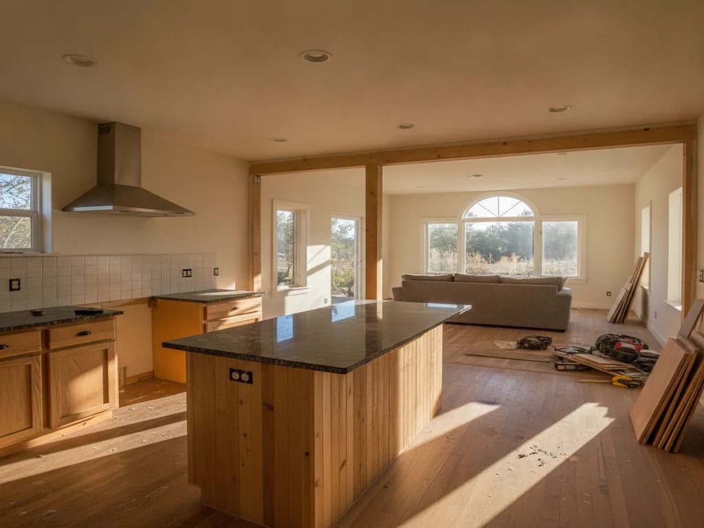 A whole-home renovation in progress in an older East Sacramento home