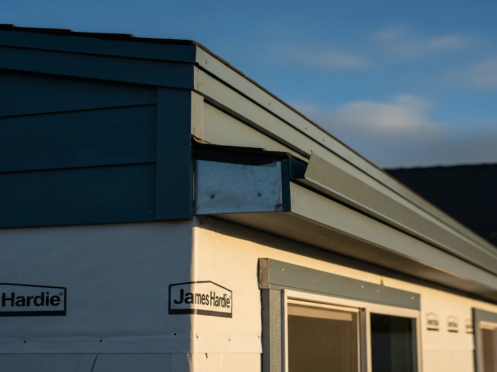 James Hardie fiber cement siding being installed over a weather barrier on a Northern California home