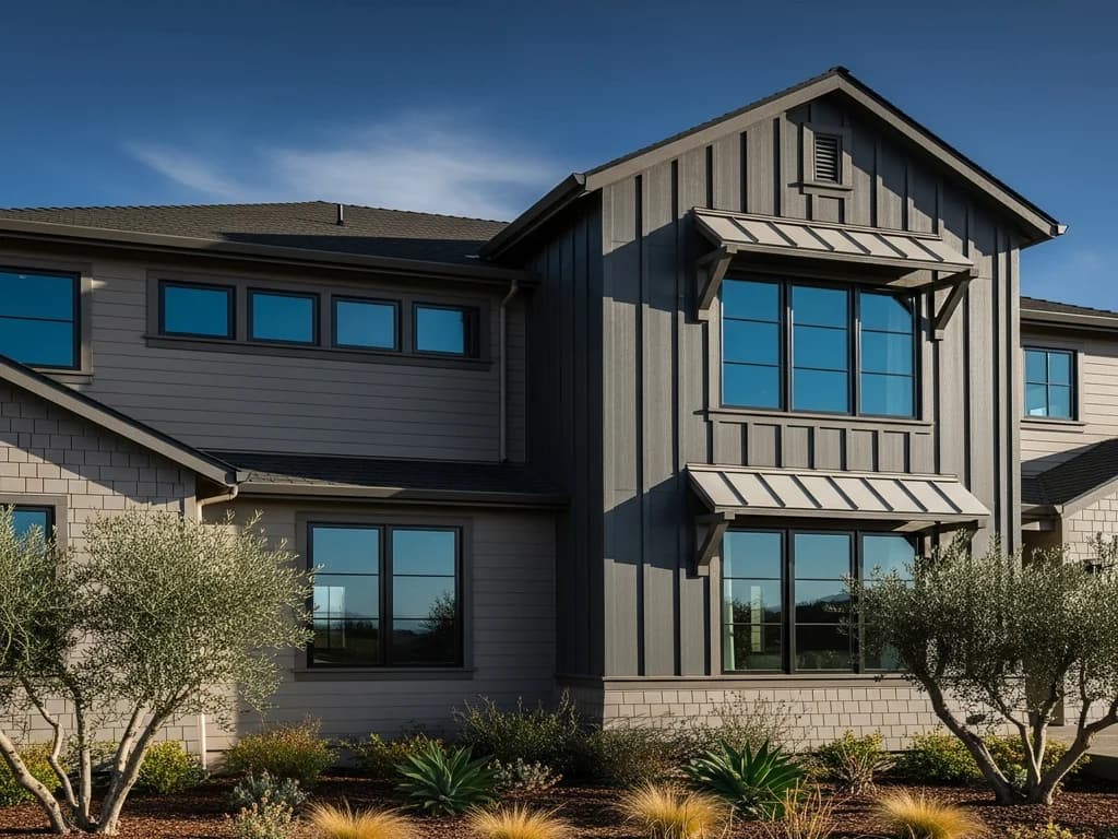 Samples of James Hardie fiber cement siding product lines