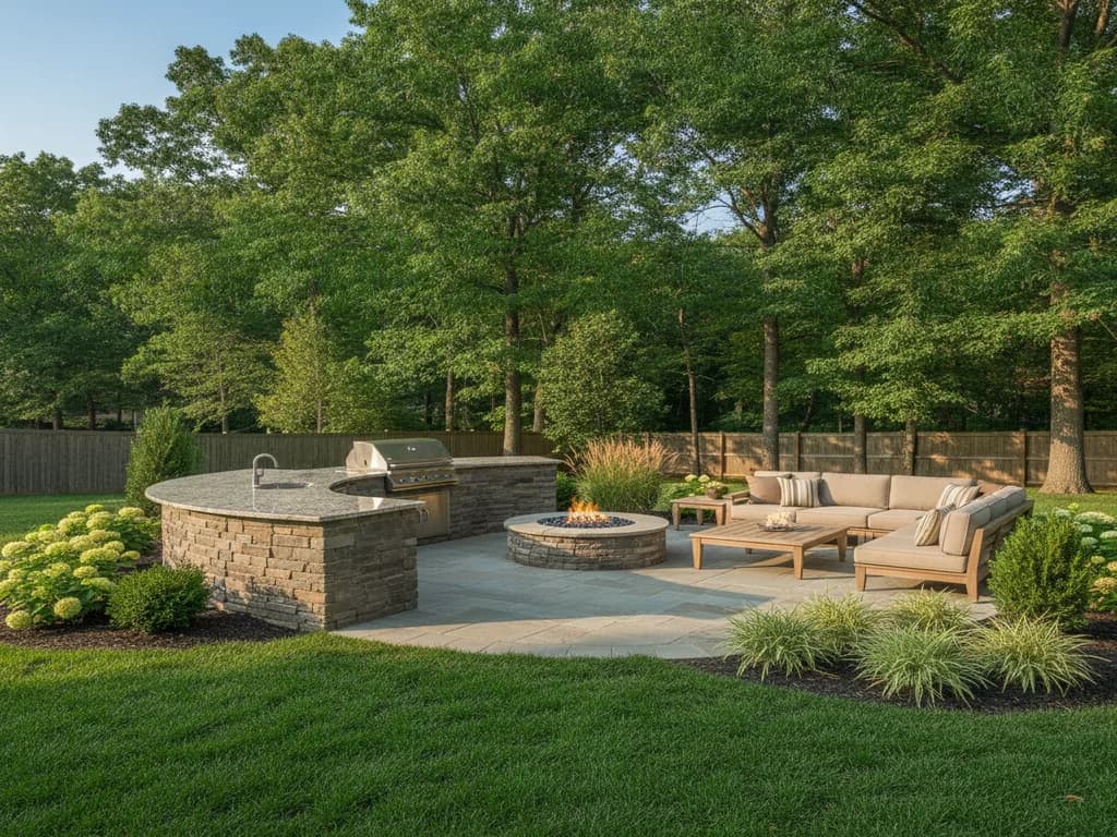 An outdoor living space with a deck and patio on a Sacramento-area home