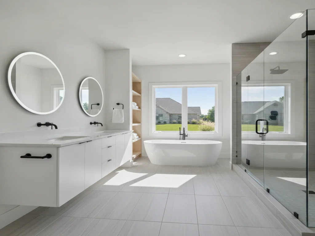 A bathroom remodel in progress in a Sacramento home