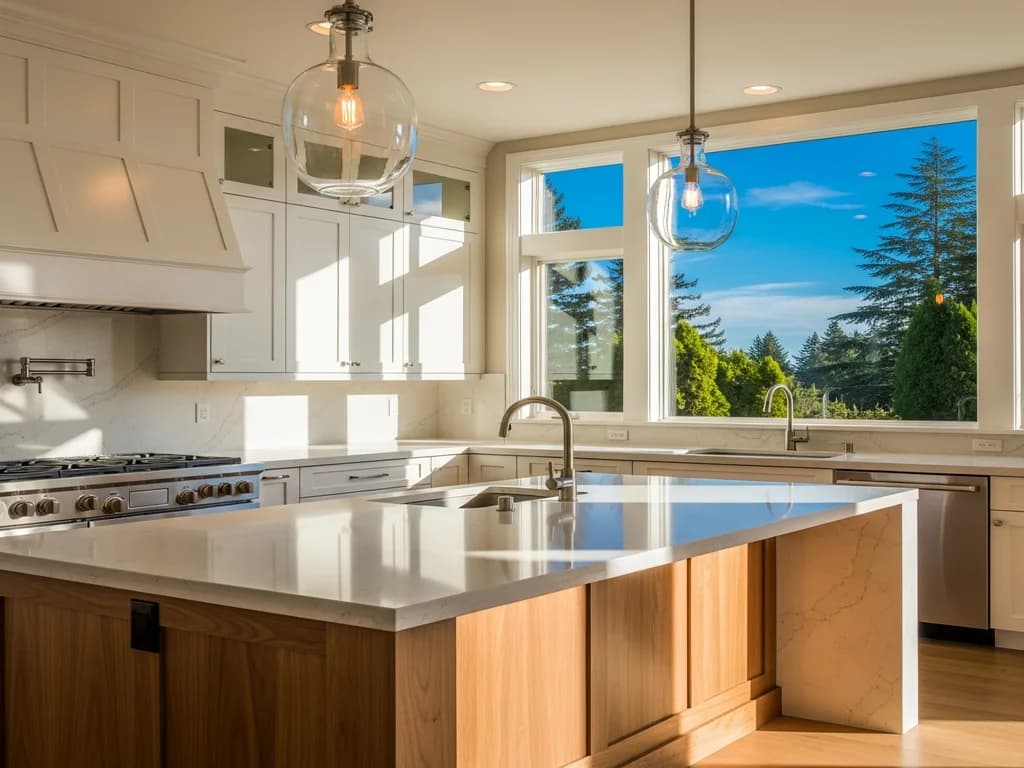 Modern kitchen remodel by a Northern California remodeling contractor